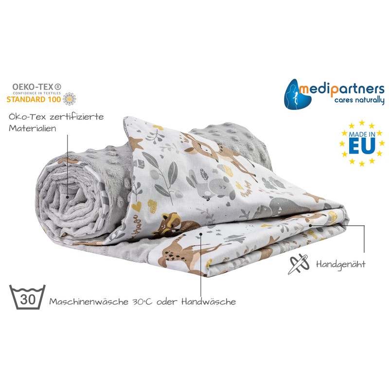 Medi Partners Baby Blanket, 100% Cotton, 75 x 100 cm,