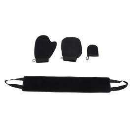 4 Pcs Self Tanner Mitt Velvet Soft Reversible Exfoliating SPA Tanning Oiled Sunless Self Tanning Gloves