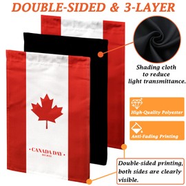 Canada Day Garden Flag 12x18 Inch Double Sided Printing for Outdoor Decorations