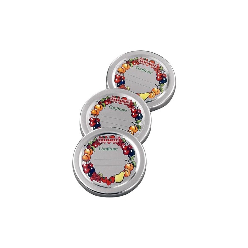 Leifheit Confiture Glass Replacement Lid, 10 Pieces, Metal, 36402