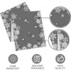 Table Runner, Christmas, Winter Table Runner, Modern, in Grey, Snowflake
