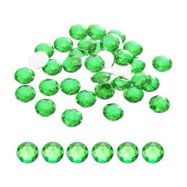 MECCANIXITY Flat Back Round Acrylic Rhinestones,10mm SS45 Green Flatback Crystal Rhinestones for Crafts Clothes Shoes DIY Decoration Gifts 100Pcs