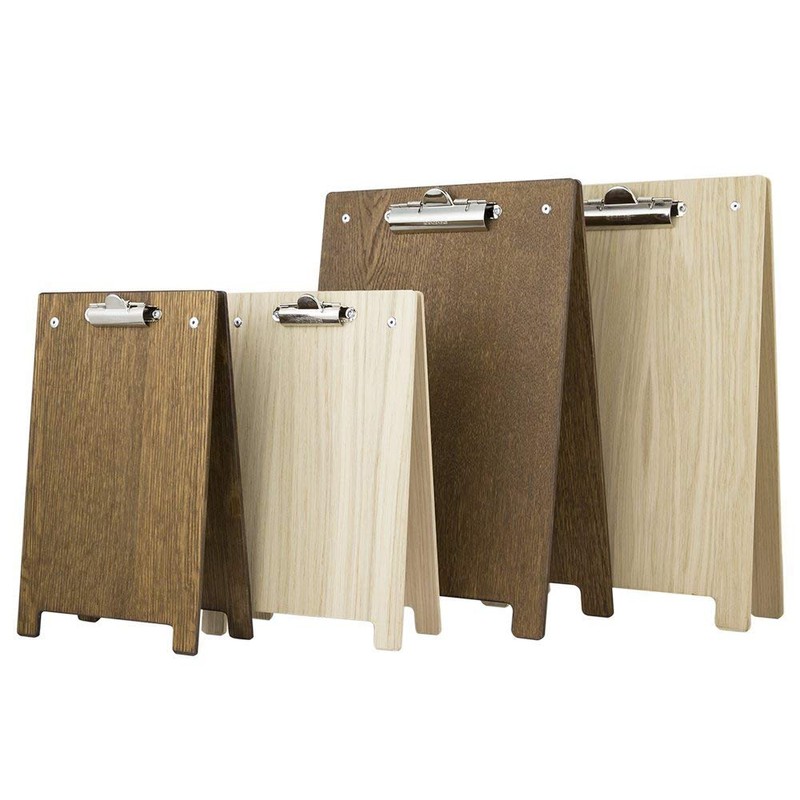 Chalkboards UK A-Frame Clipboard, Wood, Dark Oak, A5, 25.6 x