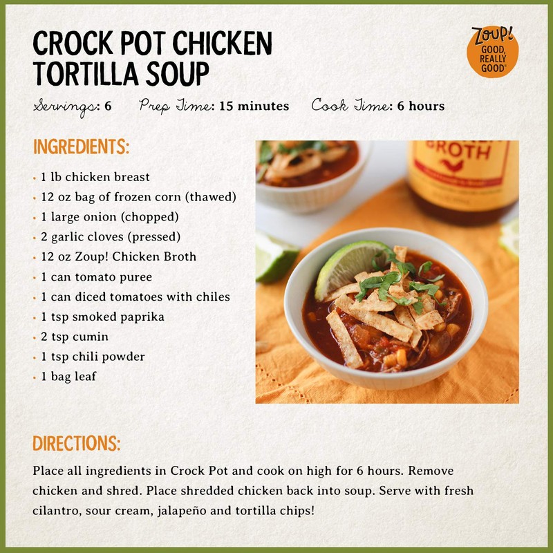 Chicken Broth by Zoup! - Gluten Free, Non GMO, Fat