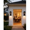 YUBOEL Modern Outdoor Wall Sconce Matte Black Waterproof LED Wall