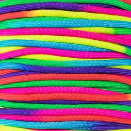 Colorful Rainbow Cord - Tie Dye Style - Type III, 7 Strand, 550 Paracord - Paracord Planet (50 Feet)