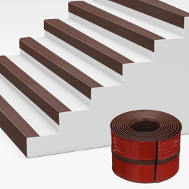 118inches Stair Nosing Trim,Rubber Edging Guard Self Adhesive,Non-Slip Vinyl Staircase Step Edge Protector for Outdoor & Indoor,9.8 Ft