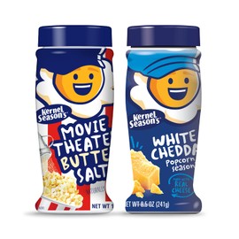 Kernel Season's Popcorn Seasoning Movie Theater Butter Salt & White Cheddar, 8.5 Ounce (Pack of 2)