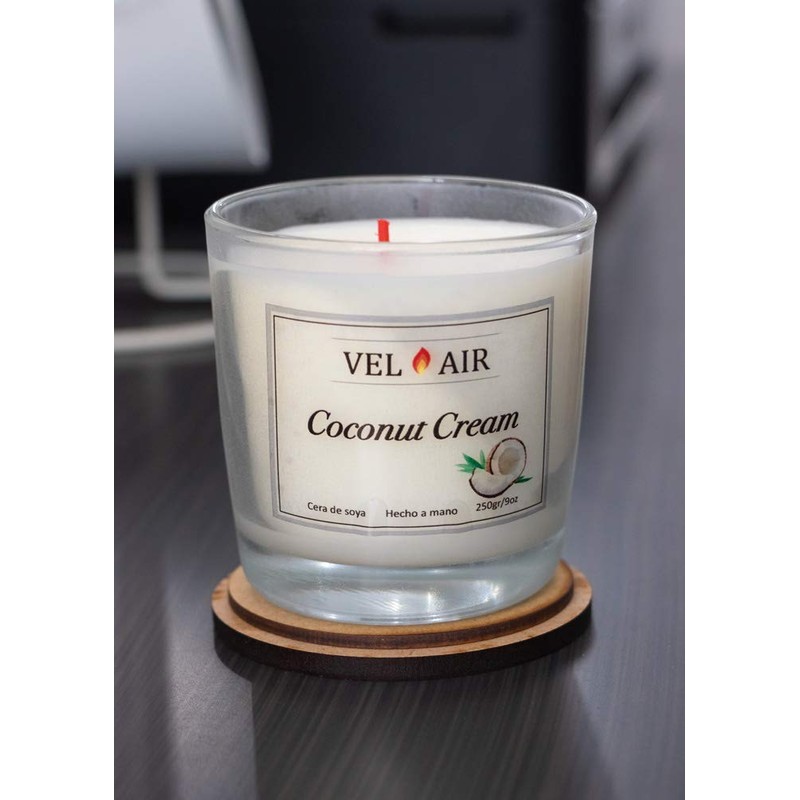 VEL AIR Vela Aromática Coconut Cream (Crema de Coco) Ecologicas.