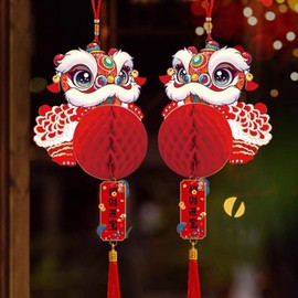 Chinese New Year Lanterns - Year of The Snake Ornaments - Spring Festival Pendants, Traditional Year of The Snake Ornaments for Lunar New Year