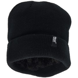Heat Holders Men's Roll Up Toque, Black