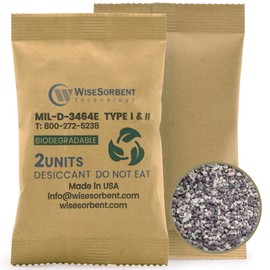 Wisesorb Kraft Clay Desiccants Packs for Safe, 66 Gram 5 Pack Dehumidifier for Gun Safe, Military Grade Moisture Absorbers, Conforms to MIL-D-3464E Type I & II Absorbents