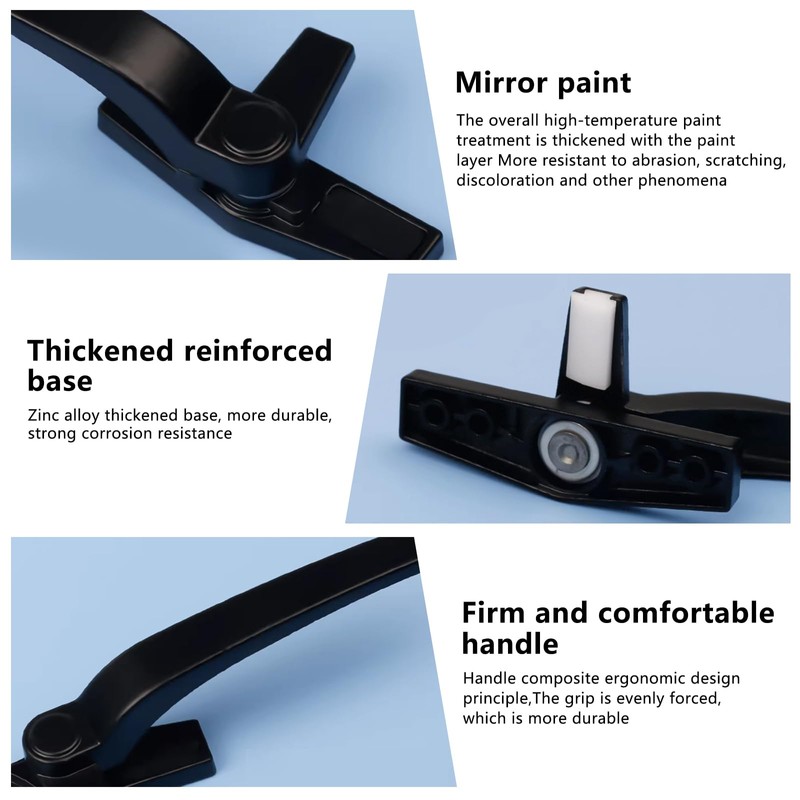 Universal Window Handle Replacement Kit Black Double Glazing Window Handles