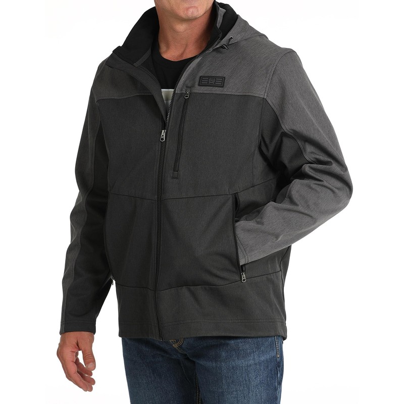 Cinch Men's Black Hooded Softshell Jacket Black S