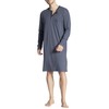 CALIDA Relax Streamline Men's 100% Cotton Button Down Nightdress, Dark