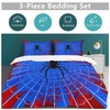 Spider Web Duvet Cover Sets (3 Piece) Cartoon Theme Blue