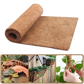 Riare Natural Coco Liner Roll Thicken Coconut Liners for Planter for Flower Basket Liner, Coconut Fiber Pad for Planters Baskets Animal Pet Pad DIY Moss Pole Garden Decoration (12 X 80inches)