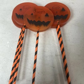 Trick r Treat Sam UnBitten Lollipop Prop Pumpkin Sucker Signed Quinn Lord COA