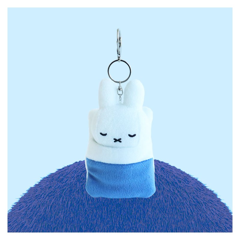Miffy doll key ring blanket covered bag ring cute sleeping
