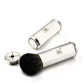 Jag Shaving Brush Badger Hair Travel Shaving Brush in Nickel Plated Handle
