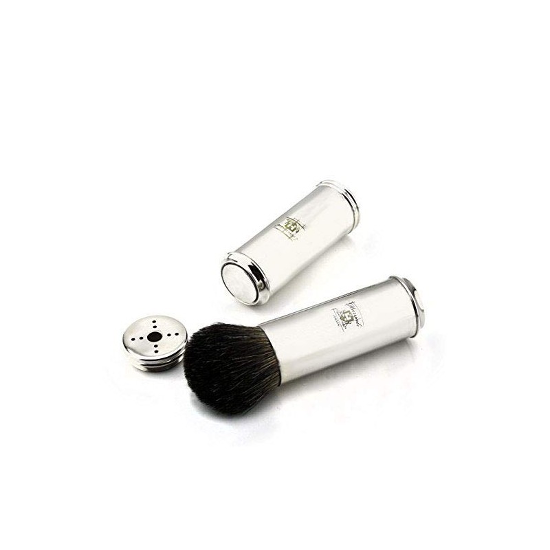 Jag Shaving Brush Badger Hair Travel Shaving Brush in Nickel