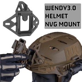 Tactical Helmet NVG Mount with Modular Bungee Shroud and Sports Camera Bracket Base for Wendy 3.0 Helmet (G)