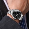 Taxau Silver Waterproof Watches for Men Stainless Steel Dress Men