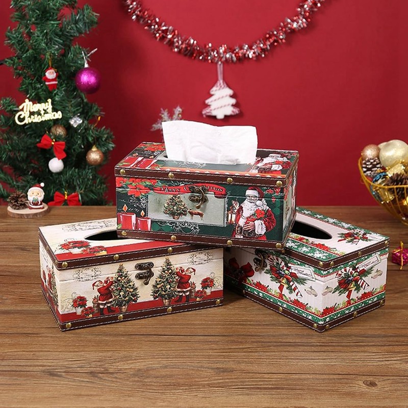 Fahgaer Christmas Tissue Box Home Indoor Dining Table Living Room