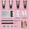 Luckyfine 4 PCS Poly Nail Gel Extension Kits for Starter