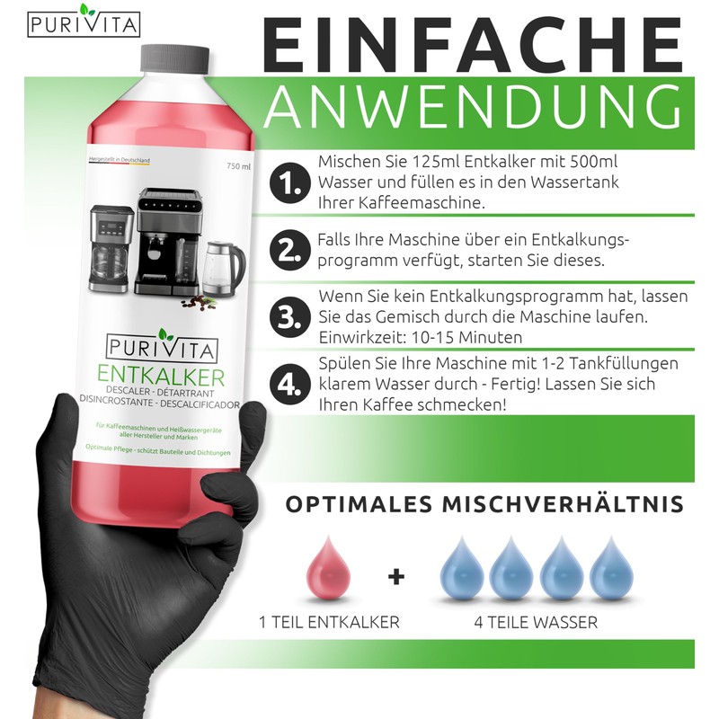 Purivita - Universal Descaler 750 ml for Fully Automatic Coffee