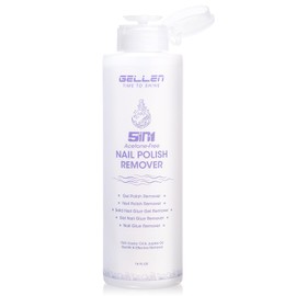 Gellen Non Acetone Nail Polish Remover | Nail Polish Remover Pump Enriched with Jojoba Oil Castor Oil | Soak off Gel Polish Remover for Nails | Frequent Usage at Home Diy Salon, 16 Fl Oz