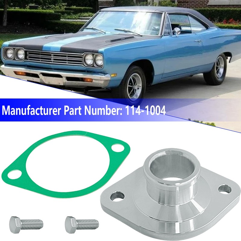 FBSCTMH Aluminum Water Neck Thermostat Housing with Gasket Compatible with
