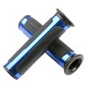 MotorToGo 7/8" Open End Blue Motorcycle CNC Aluminum Handlebar Gel
