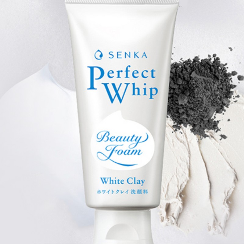 SENKA Perfect Whip White Clay Cleansing Foam, 120g, 2-Pack