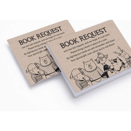 Inkdotpot 30 Kraft Books For Baby Shower Request Cards Bring A Book Instead Of A Card Jungle Animals Gender Neutral Baby Shower Invitations Inserts Games