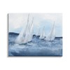 Stupell Industries White Sailboats Coasting Ocean Waters Blue Tide Canvas