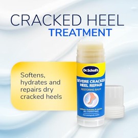 Dr. Scholls Blsamo reparador de taln agrietado, 2.5 onzas, con 25 de urea para pies secos agrietados, cura e hidrata para pies saludables             