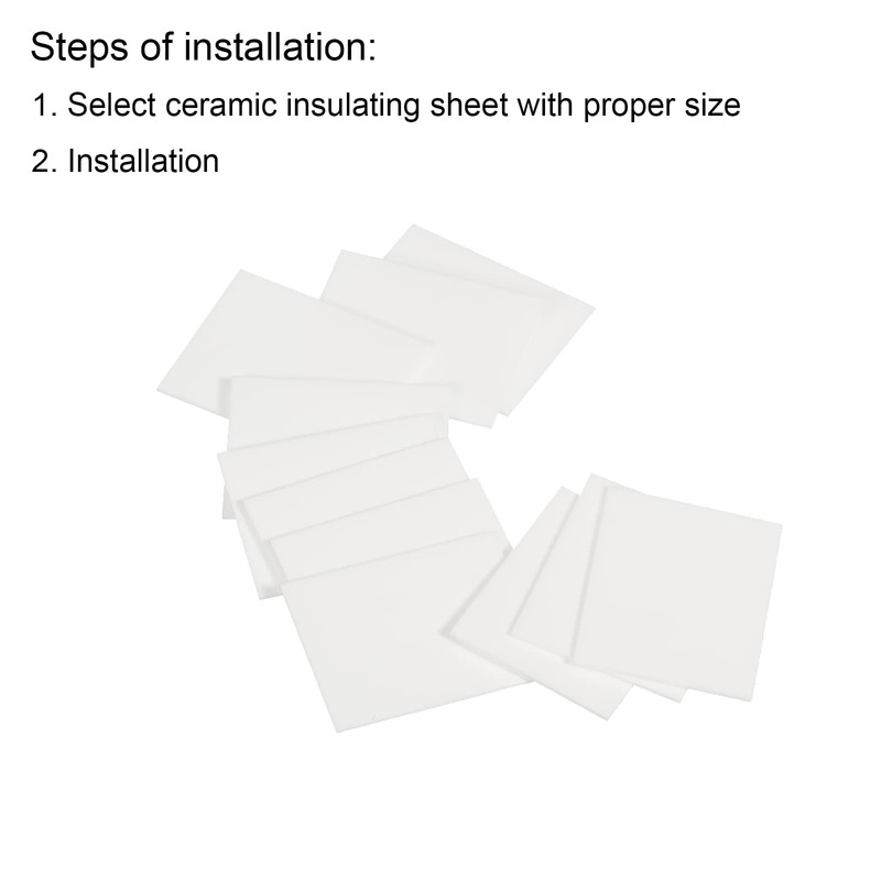 PATIKIL Alumina Ceramic Sheet Cooling Pad Insulating Sheet 30pcs High
