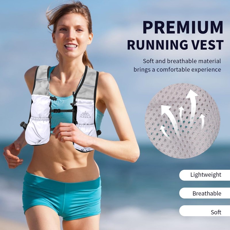 Running Vest for Women Men,Adjustable Chest Straps Running Hydration Vest,