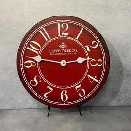 Red & White Wall Clock | Ultra Quiet Quartz Mechanism | Hand Made in USA Beautiful Crisp Lasting Color | Comes in 8 Sizes | 30-Inch