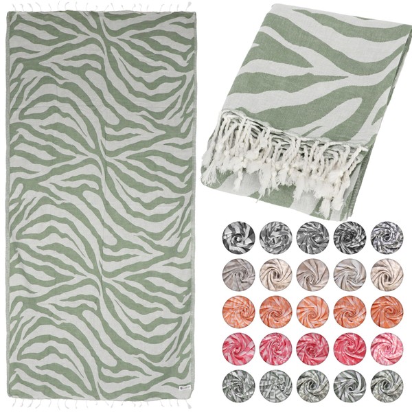 Lukkum® Oeko-Tex® Leopard Pattern Leo Peshtemal Beach Towel Sauna Towel