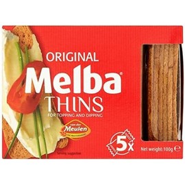 Van der Meulen Melba Toasts, 100g - Light & Crispy Toasts for Dips, Spreads, Creative Appetizers