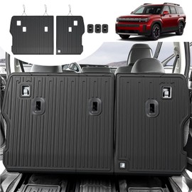 HOUCLEMIC 2nd Row Backrest Mat for 2024-2026 Hyundai Santa FE, All Weather TPE Bench Seat Back Cover Durable Kick Mats for Hyundai Santa Fe Accessories (Fit Hybrid and Fuel) 2024 2025 2026