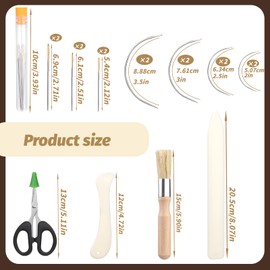 JUPEAN 21 Pcs Binding Cloth Kits Book Cloth for Book Making Bookbinding Materials Bookbinding Supplies with Books Repair Cloths Bone folders for Repairing Old Books (35 x 39 Inch)