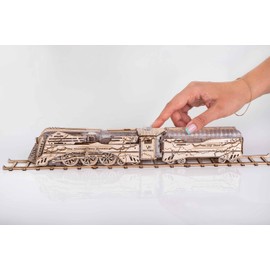 Veter Models Thunderstorm Express Mechanical Models Wooden 3D Puzzle Construction Craft Kits DIY Puzzle Learning Toys Eco Friendly Woodcraft Puzzle for Adults