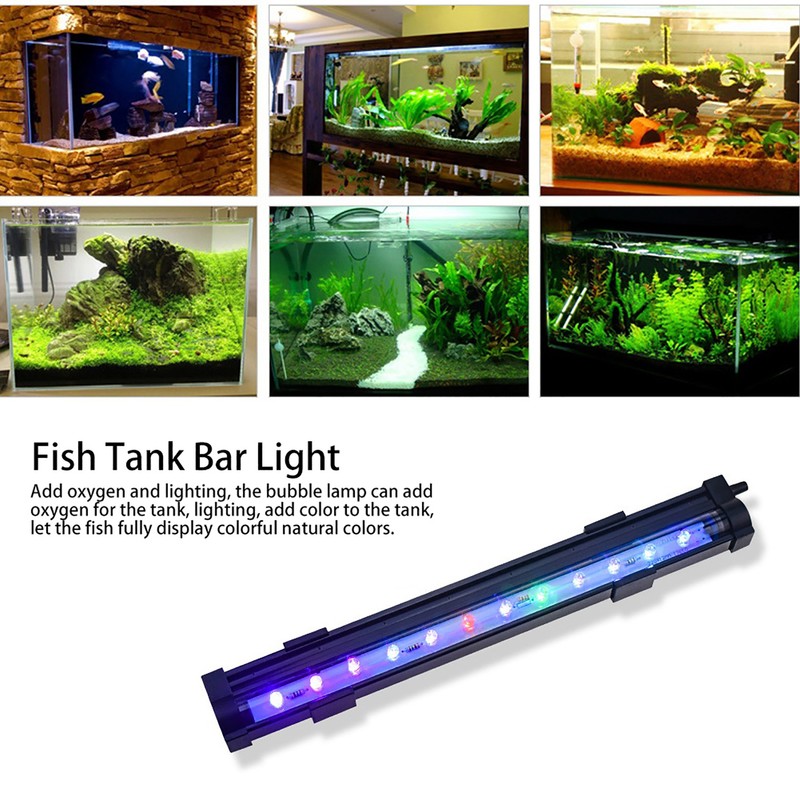 100‑240V Air Bubble Colorful LED Light Fish Tank Bar Lights