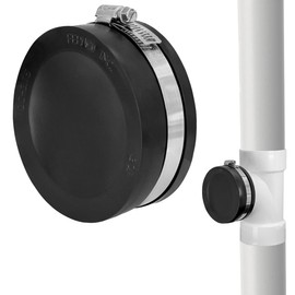 Fernco QC-3.75 3-in. Qwik Cap Schedule 40 PVC Pipe Socket Cap Slip Hub Elbow, Tee, and Cleanout