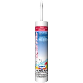 MAPEI Mapesil T Plus 100% Silicone Sealant, Waterproof & Flexible Caulk, Color-Matched to MAPEI Grout, Interior & Exterior Use, Tile, Bathroom, DIY, 10.1 oz Tube, Clear