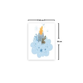 Le Jardin du Lin Bedruckte Baumwoll Taschen mit Kordelzug, Einkaufstasche, Beutel, Stoffsack, Stofftasche, Gemüsesack, Wiederverwendbare, Umweltfreundlich, Mehrzweck, Faltbar, Größe: 40x50 Cm