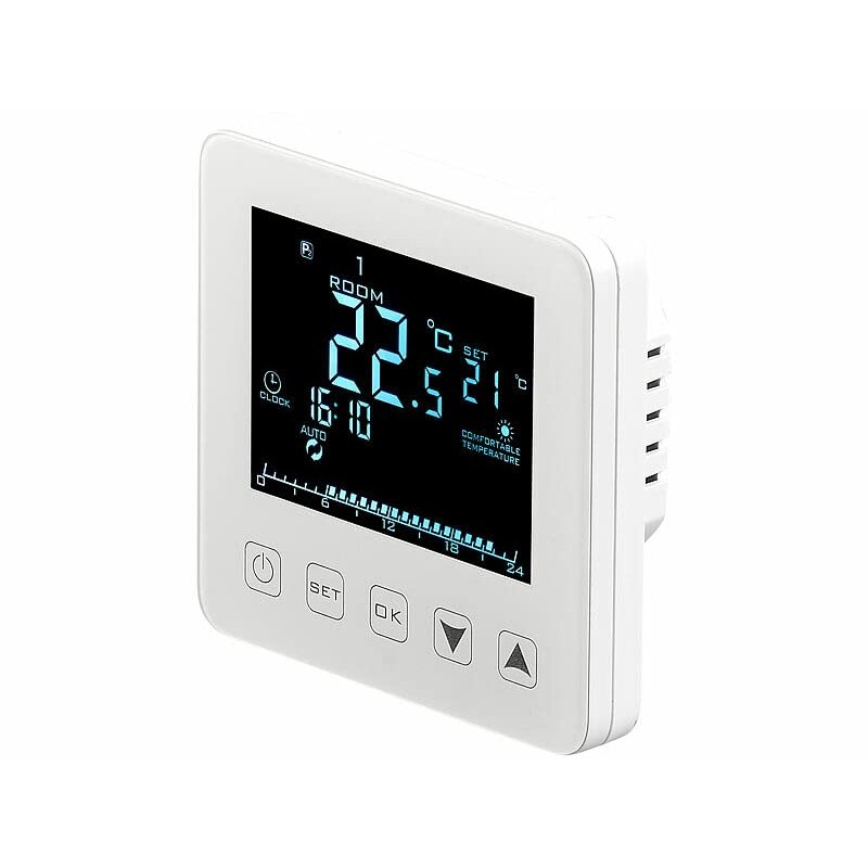 revolt Flush-Mounted Room Thermostat: Set of 2 Wall Thermostats for